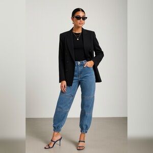 Urban Outfitters Patchwork Denim Jogger Jeans 31 Acubi Sporty Streetwear Artsy